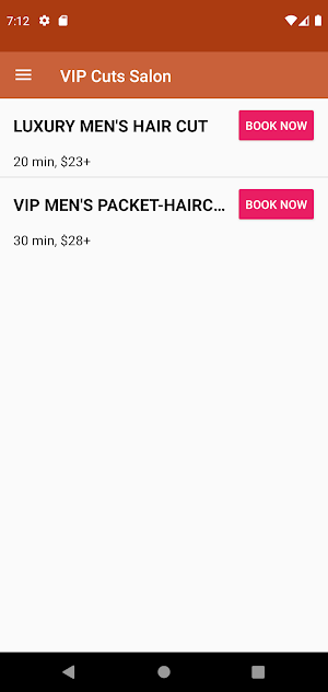 VIP Cuts Salon Screenshot 2