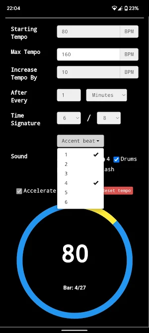 Accelonome - Metronome Screenshot 3