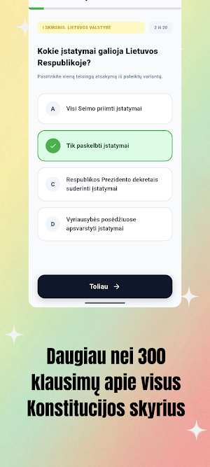 LT Konstitucijos testai Screenshot 1
