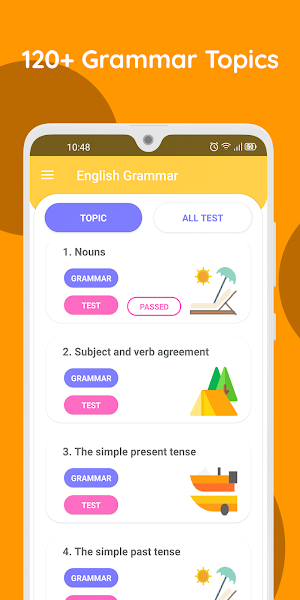 English Grammar Test Screenshot 0
