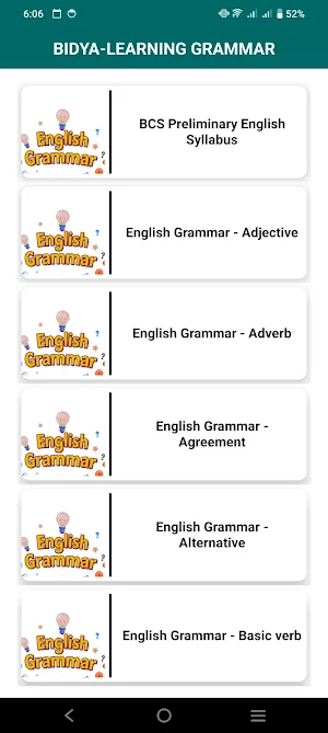 Bidya-learning Grammar Screenshot 1