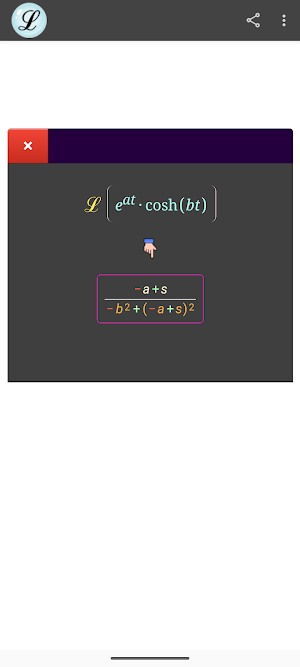Laplace Transform Calculator Screenshot 1