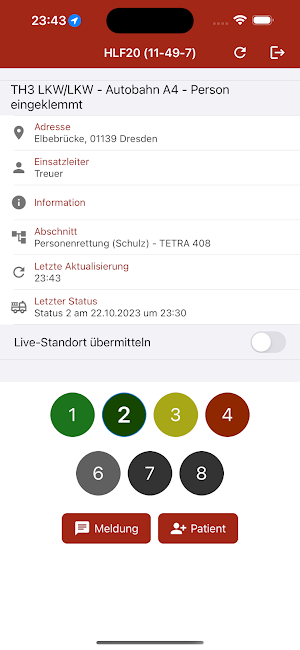 rescueTABLET Einsatzmittel Screenshot 0