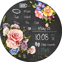 BFF59- Blackboard Art Flower