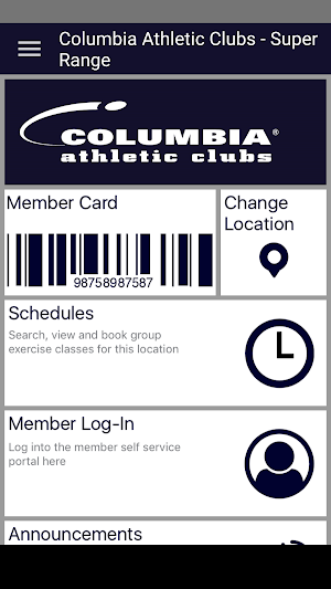 Columbia Athletic Clubs Screenshot 1