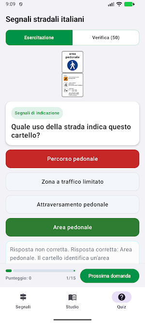 Segnali Stradali Quiz Screenshot 2