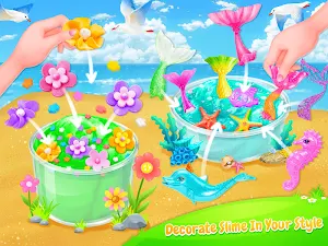 Fluffy Trendy Slime - Mermaid & Flower Slime Fun Screenshot 0