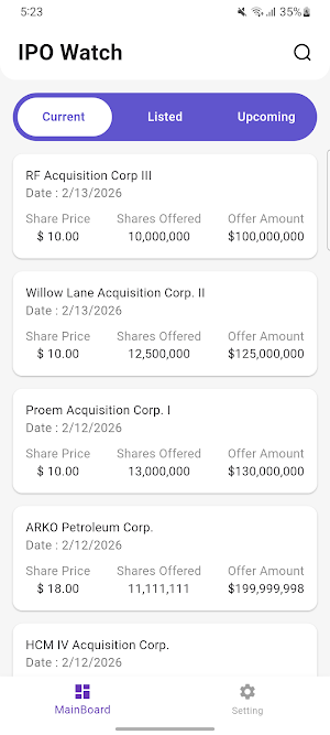 IPO Watch Screenshot 0
