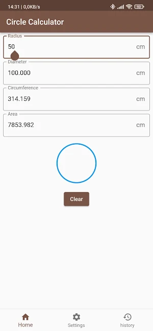 Circle Calculator Screenshot 3