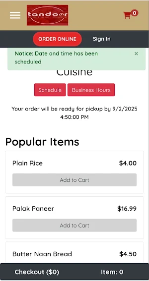 Tandoor Fine Indian Cuisine Screenshot 1