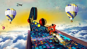 Super Hero Bike Race Mega Ramp Screenshot 1