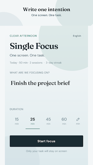 Single Focus Screenshot 0