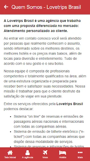 Lovetrips Brasil Screenshot 1
