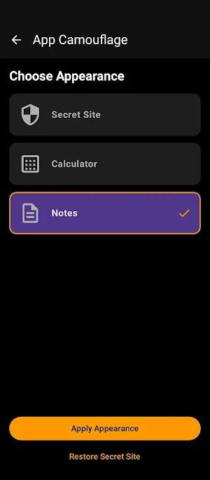 Secret Site Screenshot 1