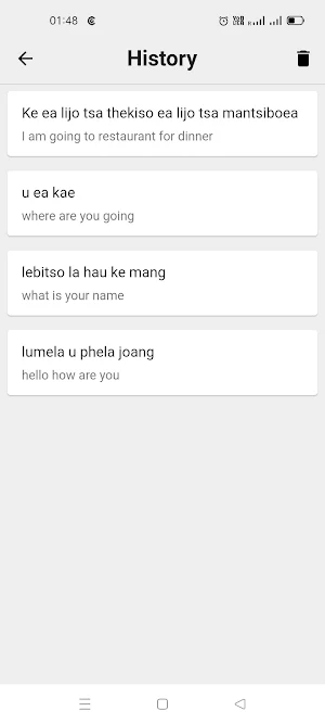 Sesotho To English Translator Screenshot 2