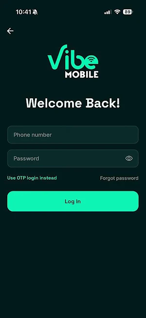 Vibe Mobile Screenshot 1