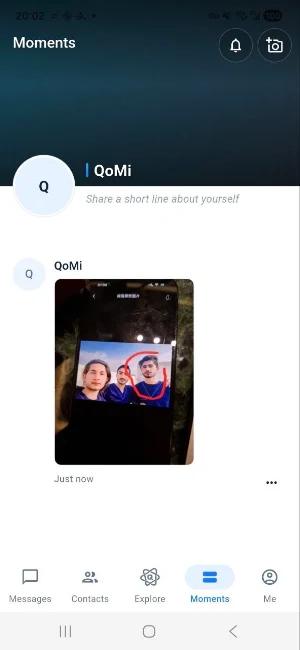 QoMi: Chat, Connect & Share Screenshot 1