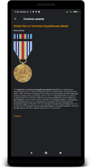 US Forces awards Screenshot 1