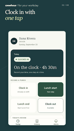 CrewHour: Time & Attendance Screenshot 1