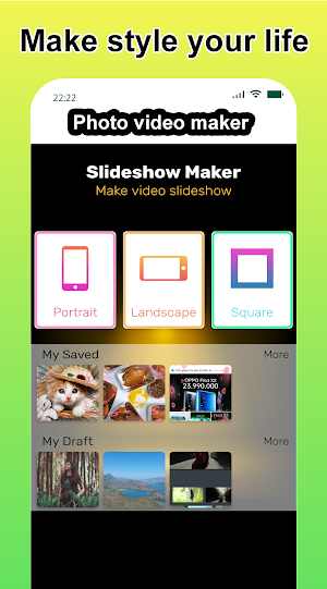 Photo video maker with music, effects for pictures Screenshot 0