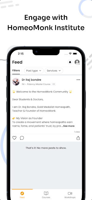 HomeoMonk Institute Screenshot 1