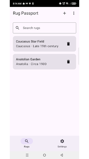 RugFrame Passport Ledger Screenshot 0