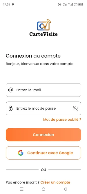 Carte visite Screenshot 0