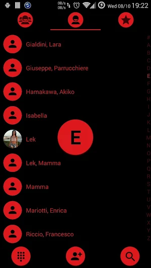 Dialer theme Flat Black Red for Drupe and ExDialer Screenshot 2