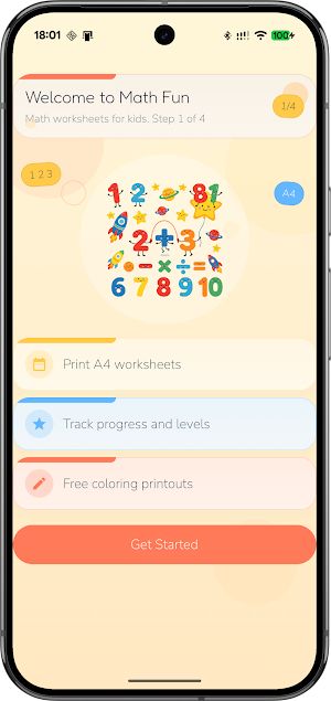 Math Learn: Kids Worksheets Screenshot 0