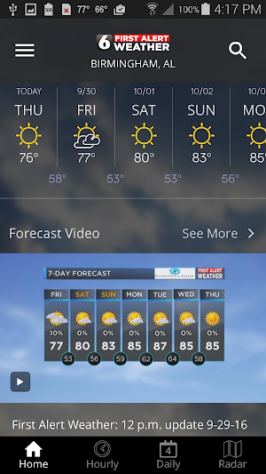 WBRC First Alert Weather Screenshot 1