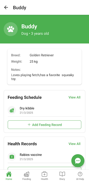 PawCare Tracker Screenshot 1