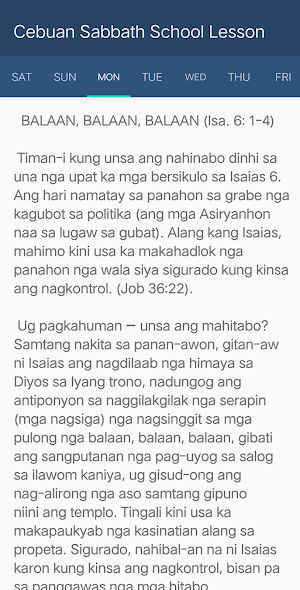 Cebuano Sabbath School Lesson Screenshot 2