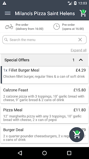 Milano's Pizza Saint Helens Screenshot 1