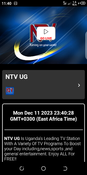 NTV UG - Official Live TV Screenshot 1