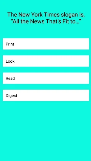 General Knowledge Quiz Screenshot 1