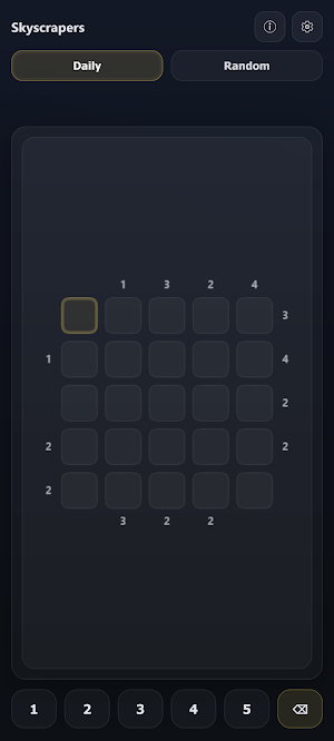 Skyscrapers - Logic Puzzle Screenshot 3