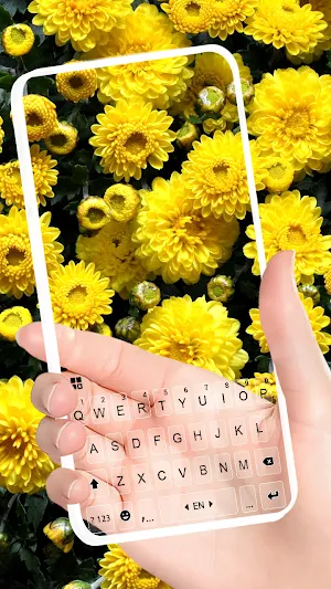 Flowers Transparent Keyboard Background Screenshot 3