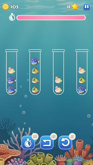 Fishy Sea World Sort Puzzle Screenshot 3