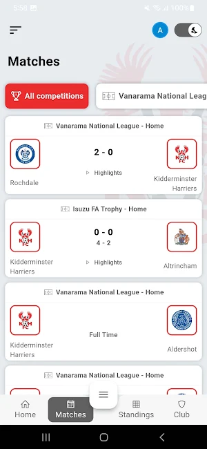 Kidderminster Football Club Screenshot 1