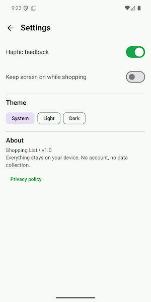 Shopping List Screenshot 2