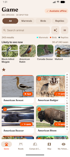 Yellowstone Safari Guide & Map Screenshot 1