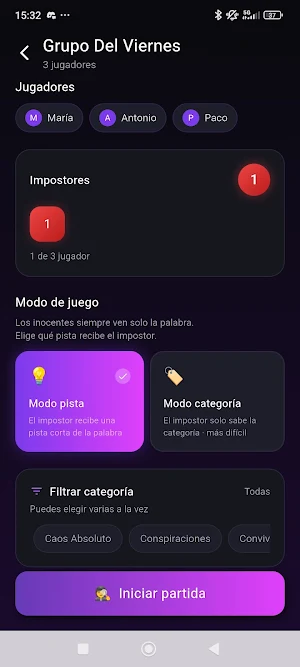 Impostor - ¿Quién es impostor? Screenshot 1