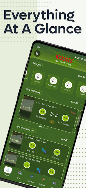 Komiz Footy Live Score Screenshot 1