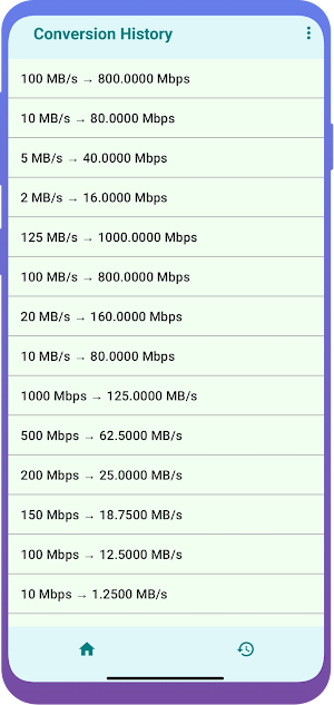 MB to Mbps Converter Screenshot 2