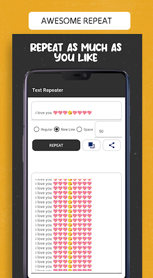 Text Repeater: Repeat Text 10K Screenshot 2