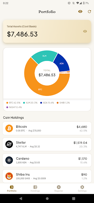 Coin stock - Crypto Portfolio Screenshot 0
