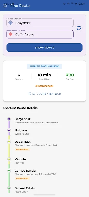 Mumbai Metro Navigator Screenshot 3