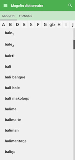 Mogofin dictionnaire Screenshot 0