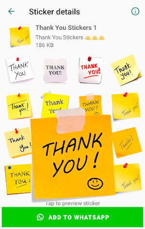 Thank You Stickers for WhatsApp WAStickerApps Screenshot 0