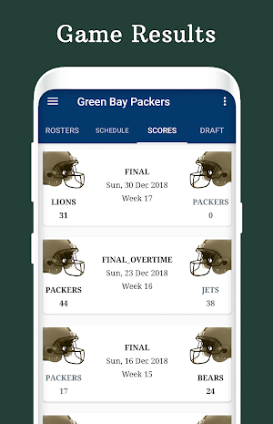 Green Bay - Football Live Score & Schedule Screenshot 1